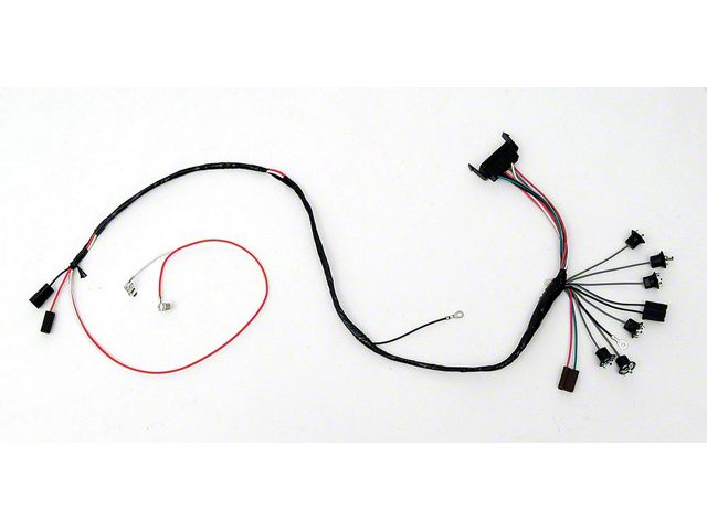 Full Size Chevy Console Wiring Harness, For Cars With Manual Transmission & Factory Gauges, 1966