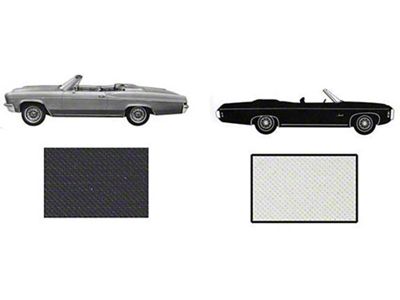 Full Size Chevy Convertible Top, With Pads & Plastic Window, Impala, 1965-1970 (Impala Convertible)