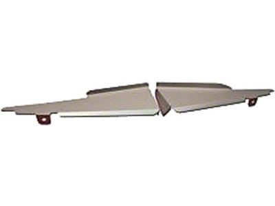 Full Size Chevy Core Support Filler Panels, Clear Anodized Silver Satin , 1962-1964
