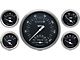Full Size Chevy Custom Gauge Set, Black Face, With White Lettering, Hot Rod, Classic Instruments, 1959-1960