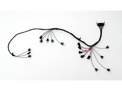 Full Size Chevy Dash Instrument Cluster Wiring Harness, With Warning Lights, 1965