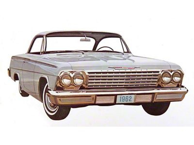 Full Size Chevy Dash Pad Set, Black, 1961-1962