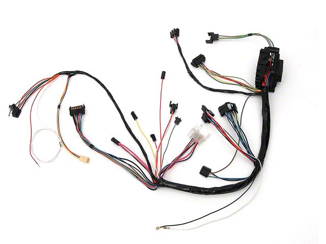 Full Size Chevy Dash Wiring Harness, With Column Shift Automatic Transmission & Factory Gauges, 1968