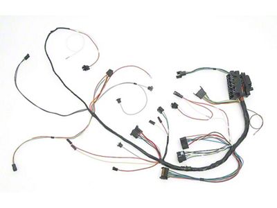 Full Size Chevy Dash Wiring Harness, With Column Shift Manual Transmission & Warning Lights, 1966