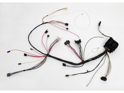 Full Size Chevy Dash Wiring Harness, With Column Shift Manual Transmission & Warning Lights, 1968