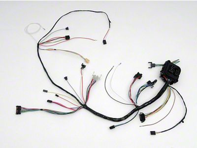 Full Size Chevy Dash Wiring Harness, With Console Manual Transmission& Warning Lights, 1968