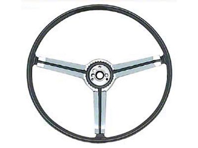 Full Size Chevy Deluxe Steering Wheel, Black, 1967