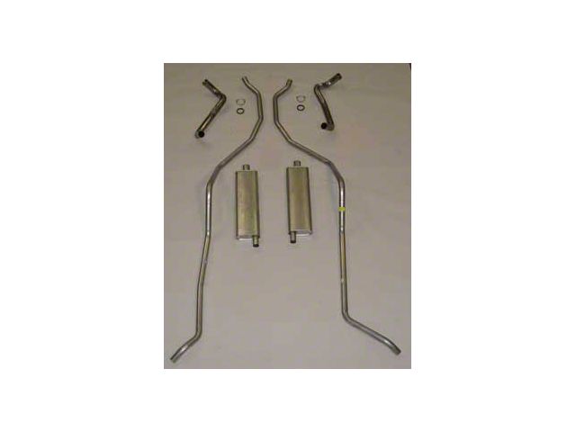 Full Size Chevy Dual Aluminized Exhaust System, High Performance, 348ci, 1959