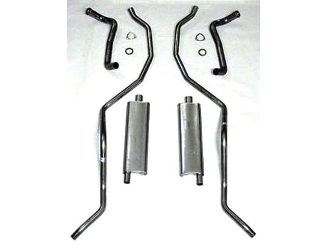 Full Size Chevy Dual Exhaust System, 2-1 & 2, Stainless Steel, 1962Late 409ci High Performance, 1963-1964 409ci High Performance