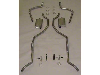 Full Size Chevy Dual Exhaust System, Stainless Steel 2-1 & 2, 409ci, With Turbo Mufflers, 1962-1964