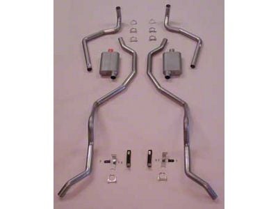 Full Size Chevy Dual Exhaust System, 2-1 & 2, Small Block,Stainless Steel, With Quickflow Mufflers, 1960-1964
