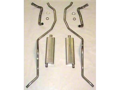 Full Size Chevy Dual Exhaust System, 348 & 409ci, 2-1 & 2,Stainless Steel, Wagon & El Camino, 1960-1964