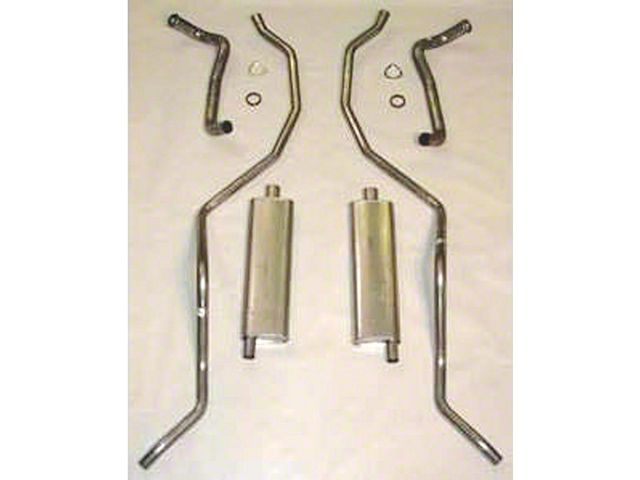 Full Size Chevy Dual Exhaust System, 348 & 409ci, 2-1 & 2,Stainless Steel, Wagon & El Camino, 1960-1964