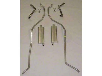 Full Size Chevy Dual Exhaust System, Stainless Steel, 348ciHigh Performance, Wagon & El Camino, 1959