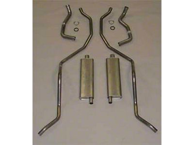 Full Size Chevy Dual Exhaust System, Stainless Steel, 409ciHigh Performance, Wagon, 1962-1964