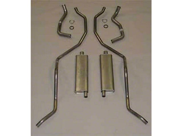 Full Size Chevy Dual Exhaust System, Stainless Steel, 409ciHigh Performance, Wagon, 1962-1964
