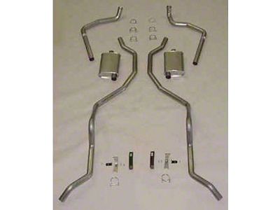 Full Size Chevy Dual Exhaust System, Aluminized 2-1 & 2, 409ci, With Turbo Mufflers, 1962-1964