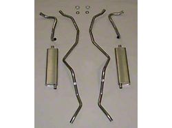 Full Size Chevy Dual Exhaust System, Aluminized, 283 & 327ci, Wagon & El Camino, 1960-1964 