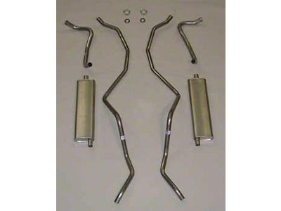 Full Size Chevy Dual Exhaust System, Aluminized, 283 & 327ci, Wagon & El Camino, 1960-1964