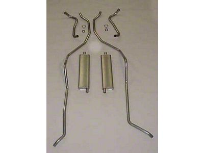 Full Size Chevy Dual Exhaust System, Aluminized, 348ci, Wagon & El Camino, 1959