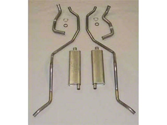 Full Size Chevy Dual Exhaust System, Aluminized, 409ci HighPerformance, Wagon, 1962-1964