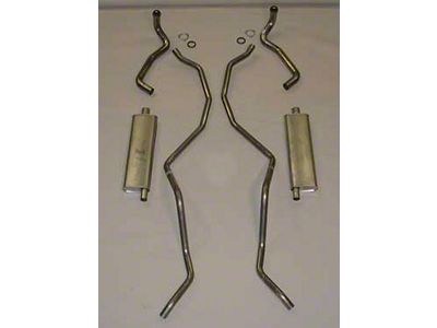 Full Size Chevy Dual Exhaust System, Aluminized, Wagon & ElCamino, 1960-1964