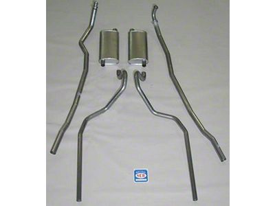 Full Size Chevy Dual Exhaust System, Small Block, 283 & 327ci, Aluminized, 1965-1966