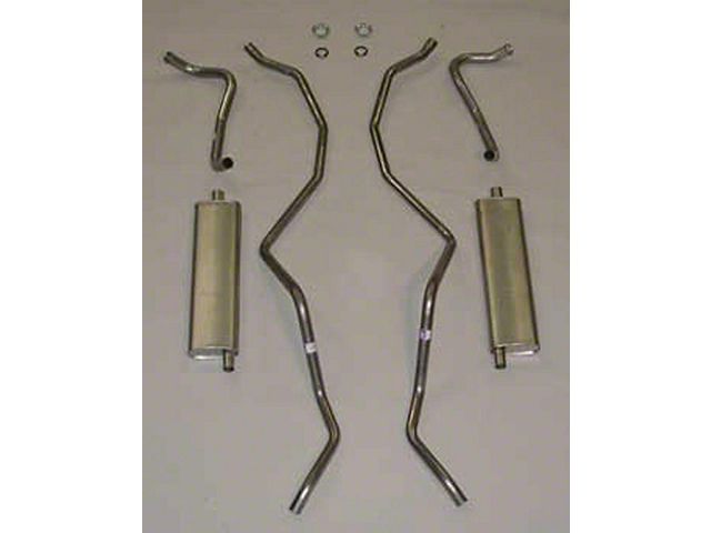 Full Size Chevy Dual Exhaust System, Stainless Steel, 283 &327ci, Wagon & El Camino, 1960-1964