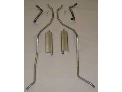 Full Size Chevy Dual Exhaust System, Stainless Steel, 348 High Performance, 1959