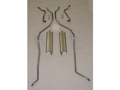 Full Size Chevy Dual Exhaust System, Stainless Steel, 348ci, Wagon & El Camino, 1959