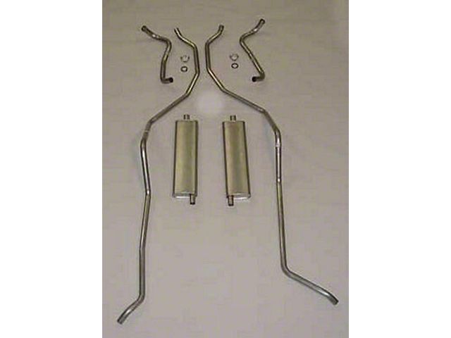 Full Size Chevy Dual Exhaust System, Stainless Steel, 348ci, Wagon & El Camino, 1959