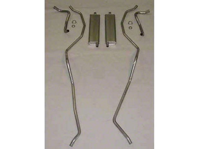 Full Size Chevy Dual Exhaust System, Stainless Steel, SmallBlock, Wagon & El Camino, 1959