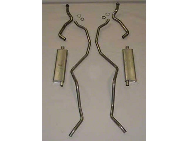 Full Size Chevy Dual Exhaust System, Stainless Steel, Wagon& El Camino, 1960-1964