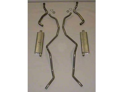 Full Size Chevy Dual Exhaust System, Stainless Steel, Wagon& El Camino, 1960-1964