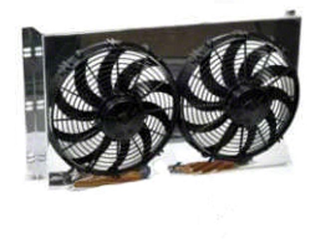 Full Size Chevy Dual Fans, For Use With Knockout HP Series Aluminum Radiator, Griffin, 1959-1964