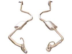Full Size Chevy Dual Turbo Exhaust System, 2, Aluminized, Non-Wagon (60-64 Biscayne; 60-64 Impala)