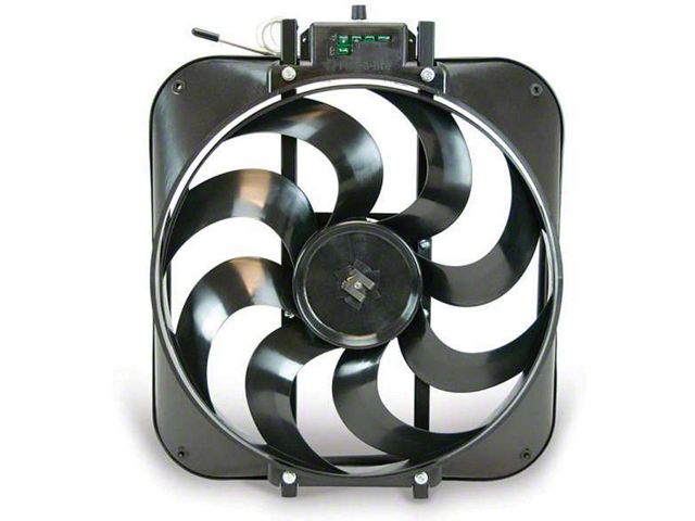 Full Size Chevy Electric Cooling Fan, S Blade, Black Magic, Flex-A-Lite, 1959-1972