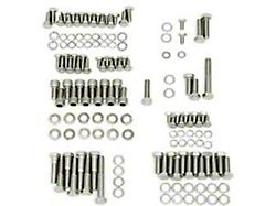 Full Size Chevy Engine Hex Head Bolt Set, Stainless Steel, Small Block, 1958-1964