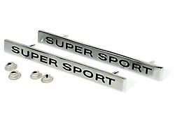 Full Size Chevy Fender Emblems, Front, Impala Super Sport, 1968