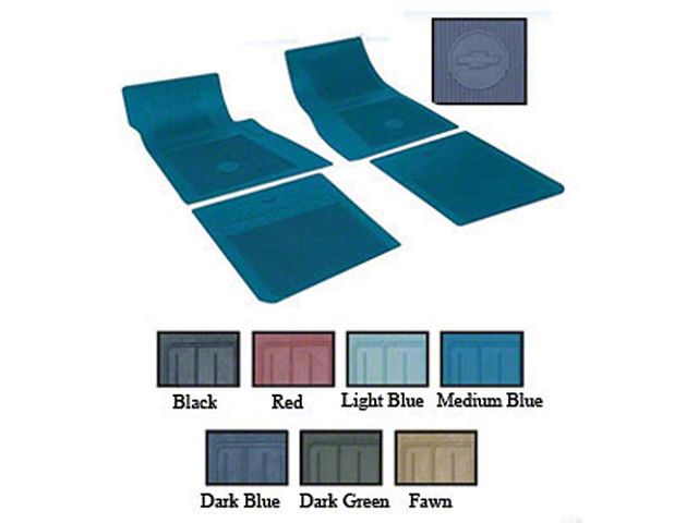 Full Size Chevy Floor Mats, Rubber, Accessory, 1965-1972
