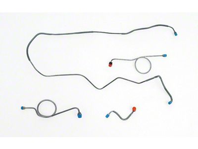 Full Size Chevy Front Brake Line Set, For Standard Drum Brakes, 1967-1968