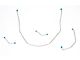 Full Size Chevy Front Brake Line Set, Non-Power, Stainless Steel, 1962-1964