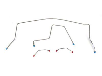 Full Size Chevy Front Brake Line Set, Power, Stainless Steel, 1962-1964
