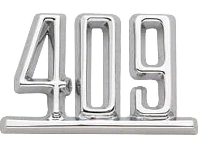 Full Size Chevy Front Fender Emblems, 409ci, 1964