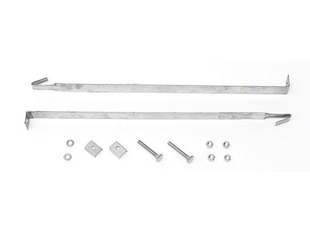Full Size Chevy Gas Tank Strap Kit, Stainless Steel, 1961-1964