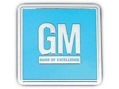 Full Size Chevy GM Mark Of Excellence Metal Decal, 1967-1973