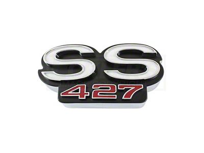 Full Size Chevy Grille Emblem, 427ci, Impala SS, 1968