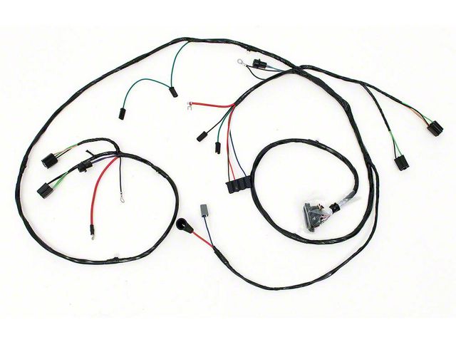 Full Size Chevy Headlight & Alternator Wiring Harness, V8, With Warning Lights, 1966