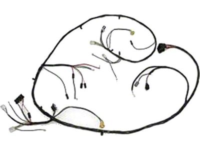 Full Size Chevy Headlight & Alternator Wiring Harness, V8, With Warning Lights, 1968