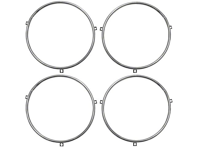 Full Size Chevy Headlight Retainer Rings, 1958-1966